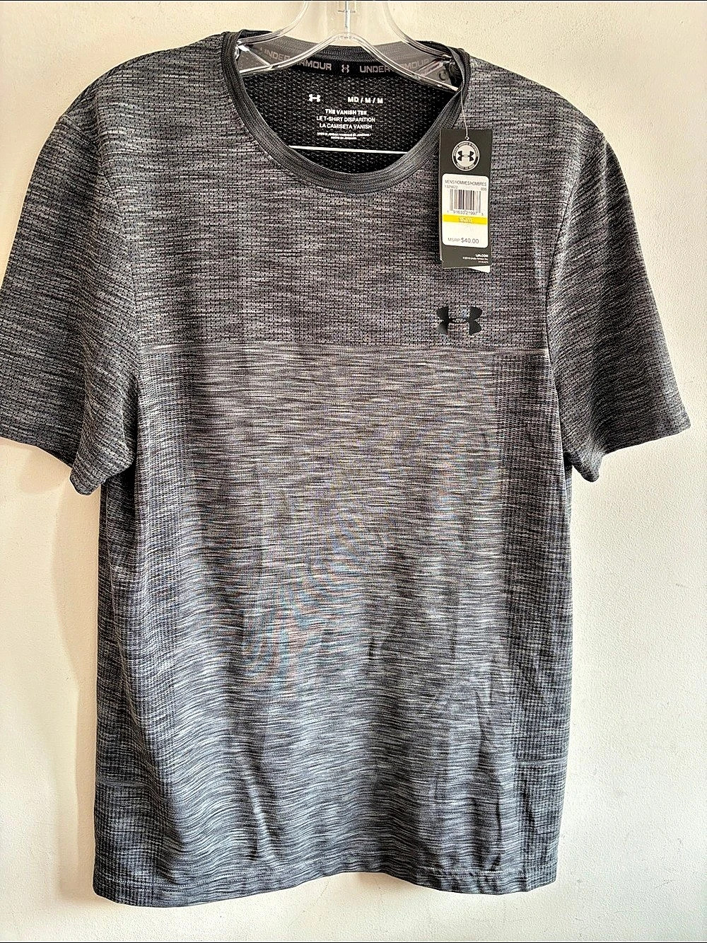 Under Armour The Vanish Tee Men's Short Sleeve Gray Medium NWT